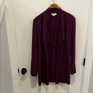 Laura Aura Rich Purple Open Front Cardigan size 12